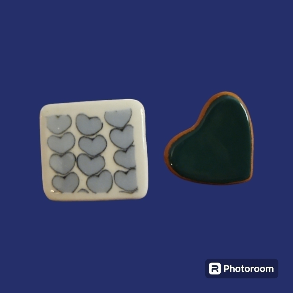 3/$30 Vintage Mismatched Heart Coquette Valentine's Post Earrings